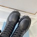 Prada Monolith Boots in Black Leather and Nylon Fabric Prada Monolith Boots in Black Leather and Nylon Fabric