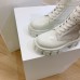 Prada Monolith Boots in White Leather and Nylon Fabric Prada Monolith Boots in White Leather and Nylon Fabric