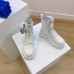 Prada Monolith Boots in White Leather and Nylon Fabric Prada Monolith Boots in White Leather and Nylon Fabric