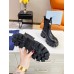 Prada Monolith Ankle Boots in Black Brushed Leather Prada Monolith Ankle Boots in Black Brushed Leather