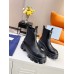 Prada Monolith Ankle Boots in Black Brushed Leather Prada Monolith Ankle Boots in Black Brushed Leather