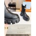 Prada Monolith Ankle Boots in Black Brushed Leather Prada Monolith Ankle Boots in Black Brushed Leather