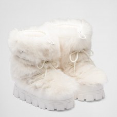 Prada White Shearling Apres-ski Boots Prada White Shearling Apres-ski Boots