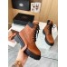 Prada Chelsea Boots in Cognac Leather and Re-Nylon