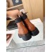 Prada Chelsea Boots in Cognac Leather and Re-Nylon