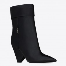Saint Laurent Niki Ankle Boots in Black Leather Saint Laurent Niki Ankle Boots in Black Leather