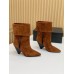 Saint Laurent Niki Ankle Boots in Brown Suede Leather Saint Laurent Niki Ankle Boots in Brown Suede Leather
