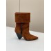 Saint Laurent Niki Ankle Boots in Brown Suede Leather Saint Laurent Niki Ankle Boots in Brown Suede Leather