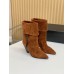 Saint Laurent Niki Ankle Boots in Brown Suede Leather Saint Laurent Niki Ankle Boots in Brown Suede Leather