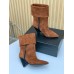 Saint Laurent Niki Ankle Boots in Brown Suede Leather Saint Laurent Niki Ankle Boots in Brown Suede Leather