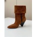 Saint Laurent Niki Ankle Boots in Brown Suede Leather Saint Laurent Niki Ankle Boots in Brown Suede Leather