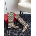 Valentino VLogo Type Knee Boots in Black Toile Iconographe fabric Valentino VLogo Type Knee Boots in Black Toile Iconographe fabric