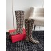 Valentino VLogo Type Knee Boots in Black Toile Iconographe fabric Valentino VLogo Type Knee Boots in Black Toile Iconographe fabric