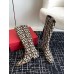 Valentino VLogo Type Knee Boots in Black Toile Iconographe fabric Valentino VLogo Type Knee Boots in Black Toile Iconographe fabric