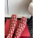 Valentino VLogo Type Knee Boots in Red Toile Iconographe fabric Valentino VLogo Type Knee Boots in Red Toile Iconographe fabric