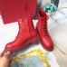 Valentino Red Leather VLogo Combat Boots Valentino Red Leather VLogo Combat Boots