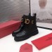 Valentino Vlogo Combat Boot 35MM In Black Calfskin Valentino Vlogo Combat Boot 35MM In Black Calfskin