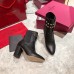 Valentino Rockstud Ankle Boots 70mm In Black Leather Valentino Rockstud Ankle Boots 70mm In Black Leather