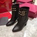 Valentino Rockstud Ankle Boots 70mm In Black Leather Valentino Rockstud Ankle Boots 70mm In Black Leather