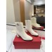 Valentino VLogo The Bold Edition Ankle Boots 70mm in White Calfskin Valentino VLogo The Bold Edition Ankle Boots 70mm in White Calfskin