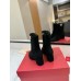 Valentino VLogo The Bold Edition Ankle Boots 70mm in Black Suede Leather Valentino VLogo The Bold Edition Ankle Boots 70mm in Black Suede Leather