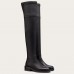 Valentino Roman Stud Over-The-Knee Boot In Black Lambskin Valentino Roman Stud Over-The-Knee Boot In Black Lambskin