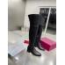 Valentino Roman Stud Over-The-Knee Boot In Black Lambskin Valentino Roman Stud Over-The-Knee Boot In Black Lambskin