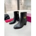 Valentino VLogo Ankle Boots 75mm In Black Leather