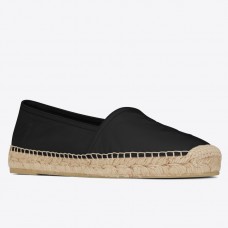 Saint Laurent Monogram Espadrilles In Black Lambskin Saint Laurent Monogram Espadrilles In Black Lambskin