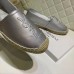 Saint Laurent Monogram Espadrilles In Silver Lambskin Saint Laurent Monogram Espadrilles In Silver Lambskin