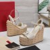 Valentino VLogo Cut-out Espadrille Wedge Sandals in White Leather Valentino VLogo Cut-out Espadrille Wedge Sandals in White Leather