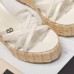 Valentino Raflower Wedge Sandals in White Calfskin Valentino Raflower Wedge Sandals in White Calfskin