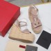 Valentino VLogo Cut-out Espadrille Wedge Sandals in Beige Leather Valentino VLogo Cut-out Espadrille Wedge Sandals in Beige Leather