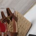 Valentino VLogo Cut-out Espadrille Wedge Sandals in Brown Leather Valentino VLogo Cut-out Espadrille Wedge Sandals in Brown Leather