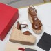 Valentino VLogo Cut-out Espadrille Wedge Sandals in Brown Leather Valentino VLogo Cut-out Espadrille Wedge Sandals in Brown Leather