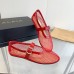 Alaia Ballet Flats in Red Mesh with Patent Leather Alaia Ballet Flats in Red Mesh with Patent Leather