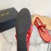Alaia Ballet Flats in Red Mesh with Patent Leather Alaia Ballet Flats in Red Mesh with Patent Leather