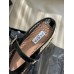 Alaia Ballet Flats in Black Mesh with Patent Leather Alaia Ballet Flats in Black Mesh with Patent Leather