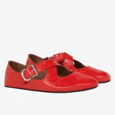 Alaia Criss Cross Ballet Flats in Red Leather Alaia Criss Cross Ballet Flats in Red Leather