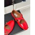 Alaia Criss Cross Ballet Flats in Red Leather Alaia Criss Cross Ballet Flats in Red Leather