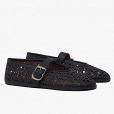 Alaia Ballet Flats in Black Vienne Lambskin Alaia Ballet Flats in Black Vienne Lambskin