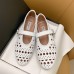 Alaia Ballet Flats in White Vienne Lambskin Alaia Ballet Flats in White Vienne Lambskin