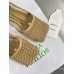Bottega Veneta Stretch Ballerina Flats In Beige Mesh