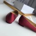 Manolo Blahnik Hangisi Flats In Bordeaux Satin with Crystal Buckle Manolo Blahnik Hangisi Flats In Bordeaux Satin with Crystal Buckle
