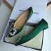 Manolo Blahnik Hangisi Flats In Green Satin with Crystal Buckle Manolo Blahnik Hangisi Flats In Green Satin with Crystal Buckle