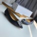 Manolo Blahnik Hangisi Flats In Navy Satin with Crystal Buckle Manolo Blahnik Hangisi Flats In Navy Satin with Crystal Buckle