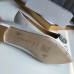Manolo Blahnik Hangisi Flats In White Satin with Crystal Buckle Manolo Blahnik Hangisi Flats In White Satin with Crystal Buckle