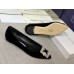 Manolo Blahnik Hangisi Flats In Black Velvet with Crystal Buckle Manolo Blahnik Hangisi Flats In Black Velvet with Crystal Buckle