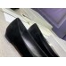 Manolo Blahnik Hangisi Flats In Black Velvet with Crystal Buckle Manolo Blahnik Hangisi Flats In Black Velvet with Crystal Buckle