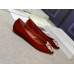 Manolo Blahnik Hangisi Flats In Red Velvet with Crystal Buckle Manolo Blahnik Hangisi Flats In Red Velvet with Crystal Buckle